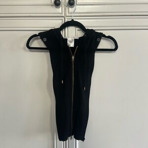 Veronica Beard Black Cashmere Blend Hoodie Dickey